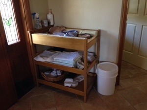 Cloth nappy change table system