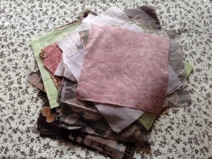Leftover fabric squares