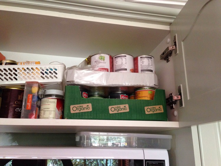 Stockpiled baked beans.