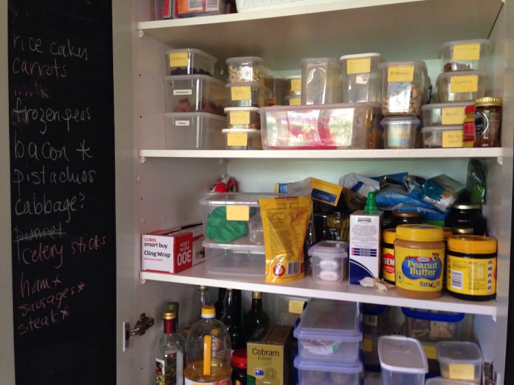 A peek inside my pantry.