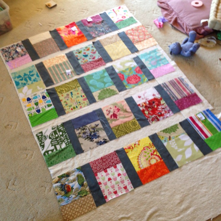 Double checking the layout with the intended batting.