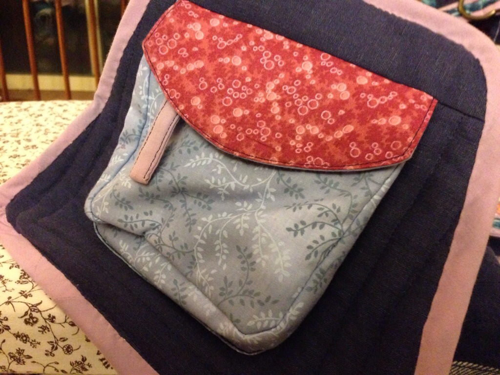 Pocket with magnetic flap