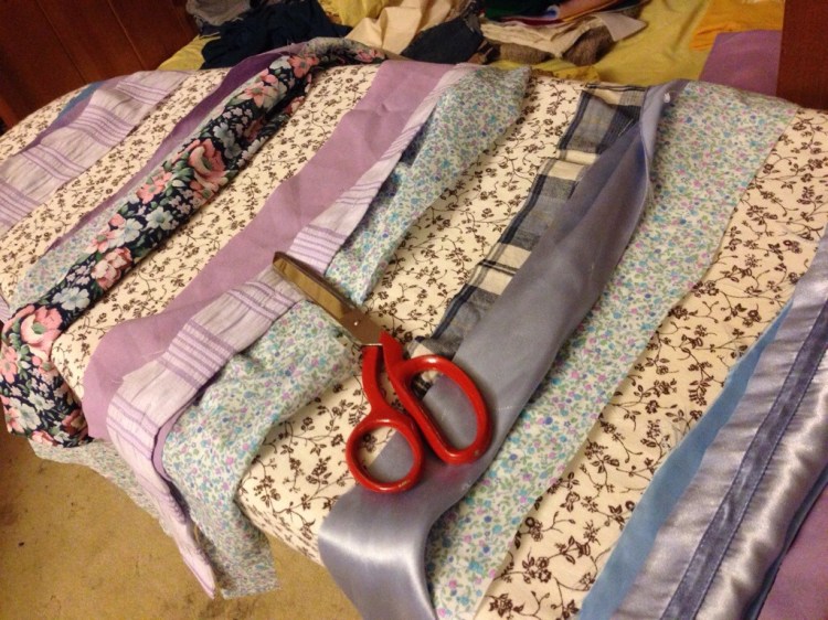 Strips grouped into threes