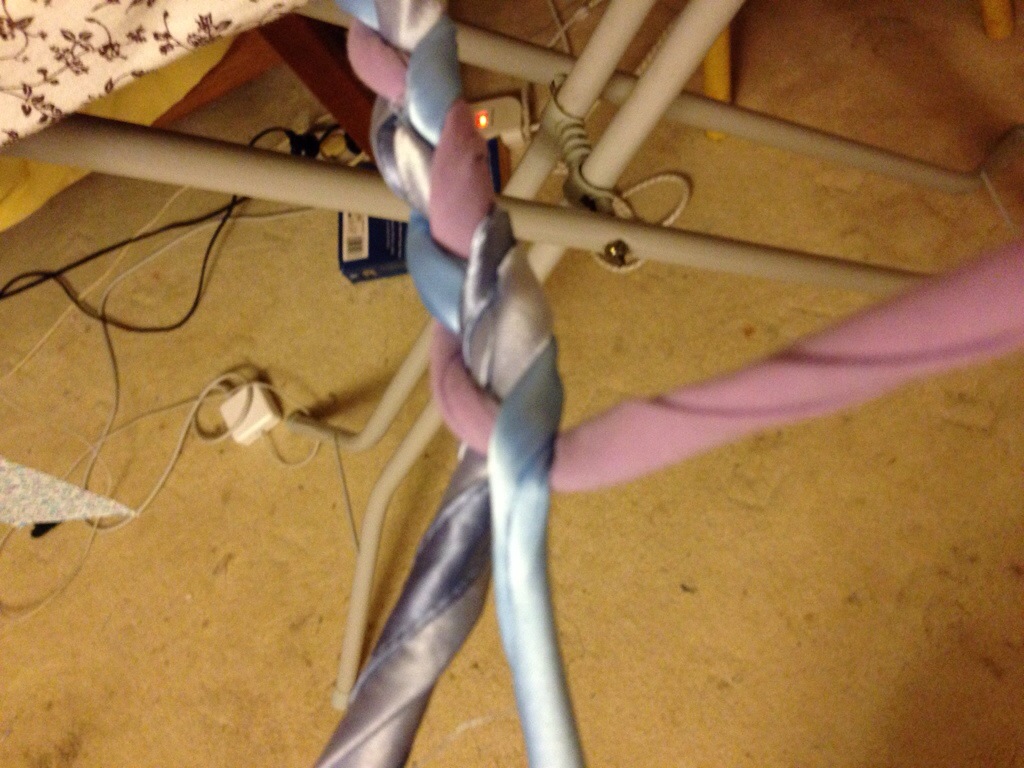 Plait the strips together