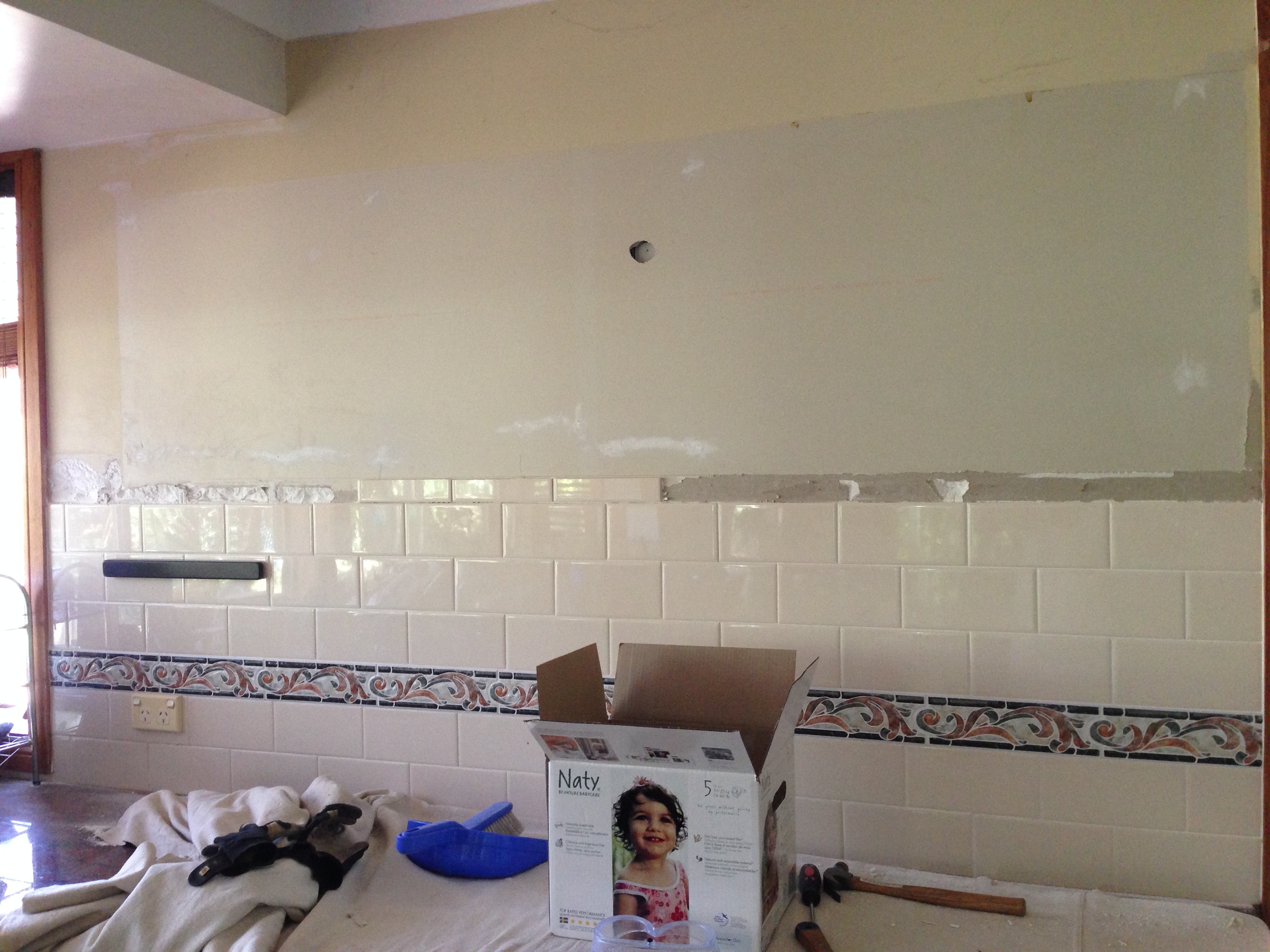 Tiles removed