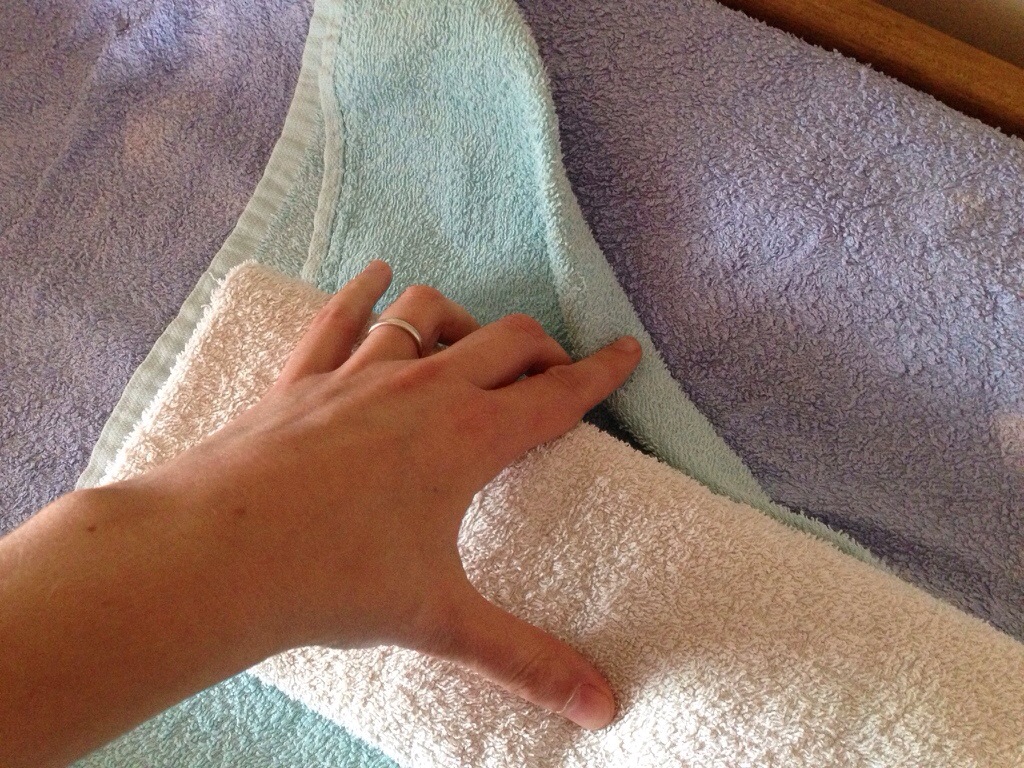 Tucking up the thigh edges