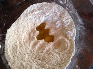 About a tablespoon of oil