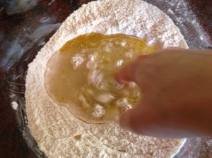 Swirl the liquid with your finger