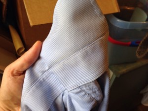 Dirty shirt collar