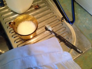 A measure of laundry liquid ready to go