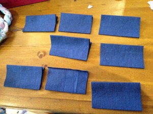 Eight pressed strips