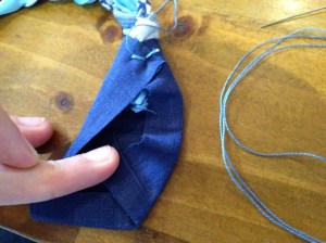 Right hand side folded