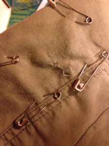 Patch pinned in place