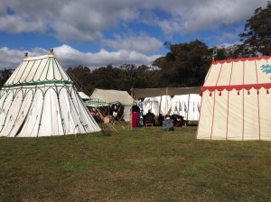 Period tents in someone else's campsite