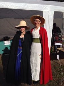 Isobel and I in medieval garb