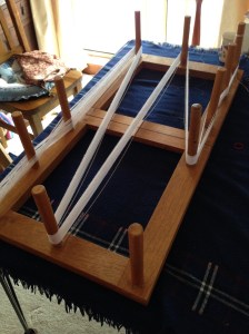 Winding the warp using a warping board