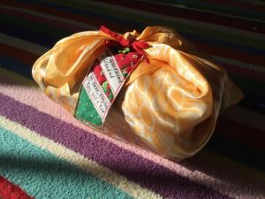 Furoshiki wrapped present