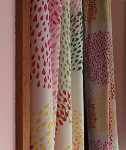 Wardrobe curtains up close