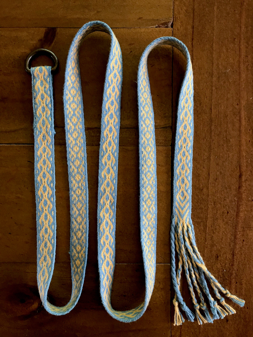 The band made up into a belt