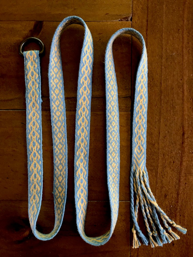 The band made up into a belt