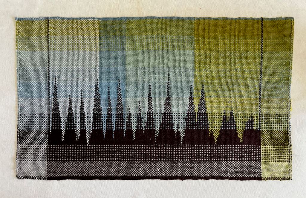 Sample of clasped-weft weaving technique